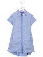 Valmax Kids - Pleated Back Dress - Kids - Cotton/elastodiene/polyamide - 5 Yrs, Blue