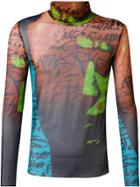 Jean Paul Gaultier Vintage Printed Sheer Band Collar Top - Multicolour