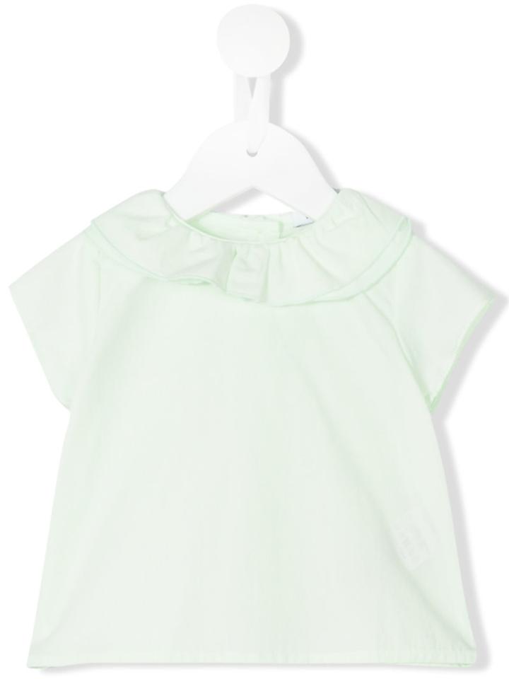 Knot - Pierrot Collar Blouse - Kids - Cotton - 18 Mth, Green