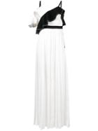 Self-portrait Ruffled Trim Maxi Dress - White