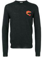 Lanvin - Embroidered Logo Jumper - Men - Polyester/wool - M, Black, Polyester/wool