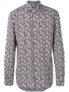 Barba - Floral Print Shirt - Men - Cotton/linen/flax - 43, Brown, Cotton/linen/flax