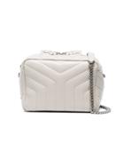 Saint Laurent White Lou Lou Small Leather Box Bag - Nude & Neutrals