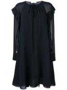Chloé Tie Waist Dress - Blue