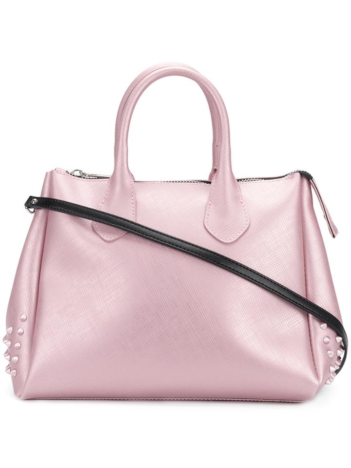 Gum Logo Plaque Tote - Pink & Purple