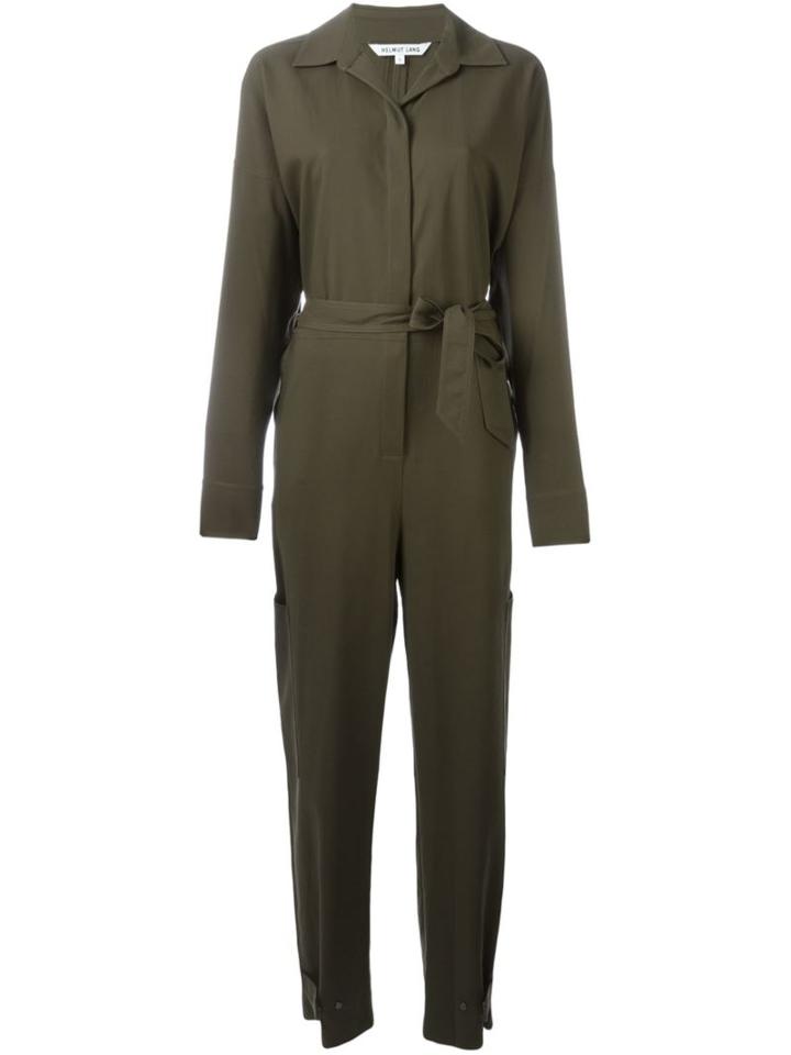 Helmut Lang Wrapped Belt Jumpsuit, Women's, Size: Small, Green, Cotton