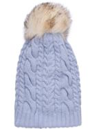 Miu Miu Knit And Fur Hat - Blue