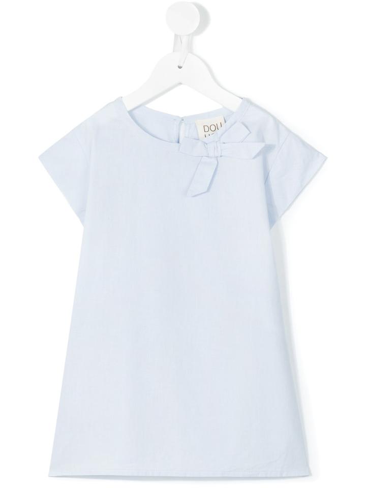 Douuod Kids - Ribbon Detail Dress - Kids - Cotton - 4 Yrs, Blue