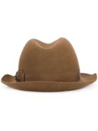 Borsalino Trilby Hat, Men's, Size: 57, Brown, Wool