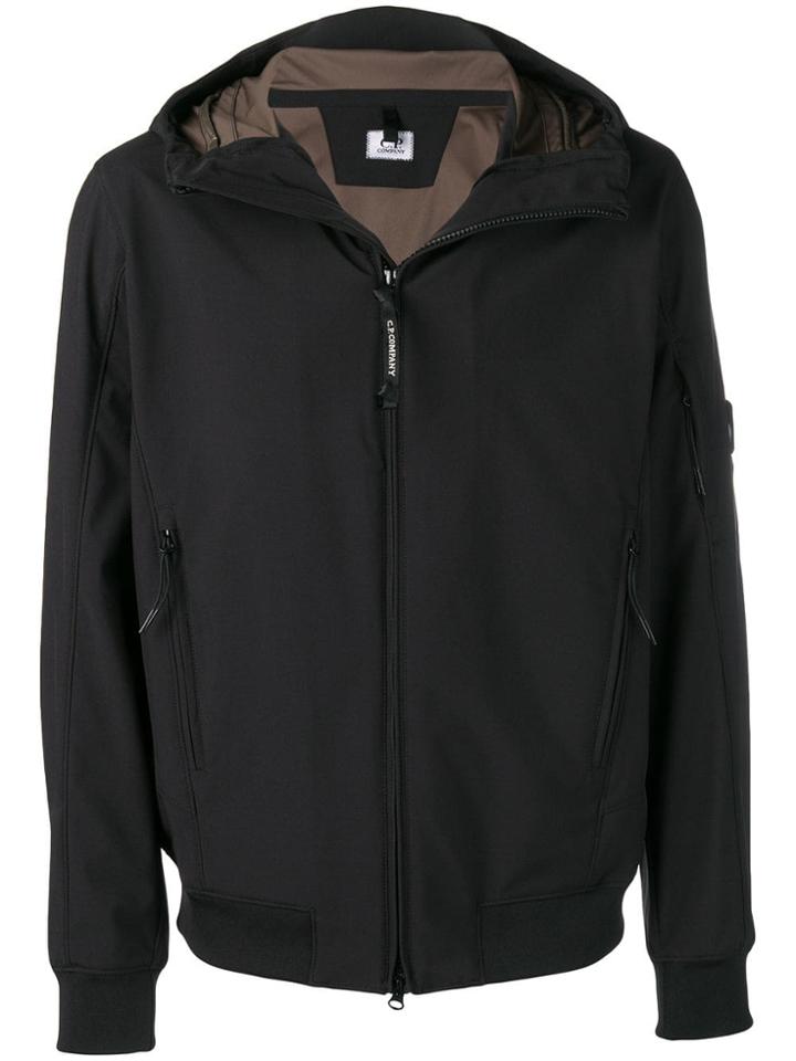 Cp Company Hooded Bomber Jacket - Black