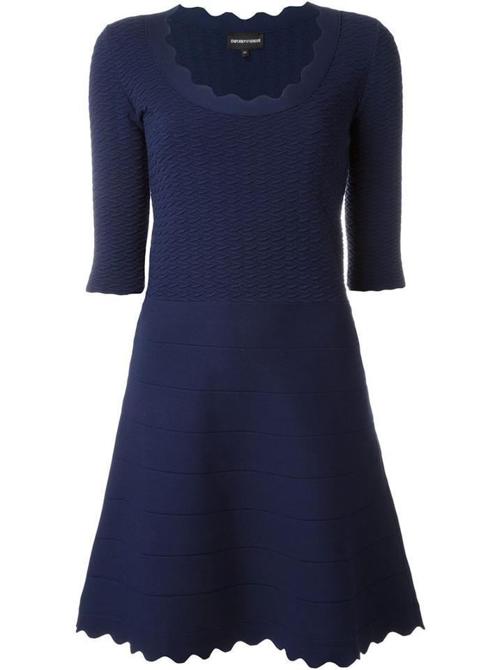 Emporio Armani Scallop Trim Dress