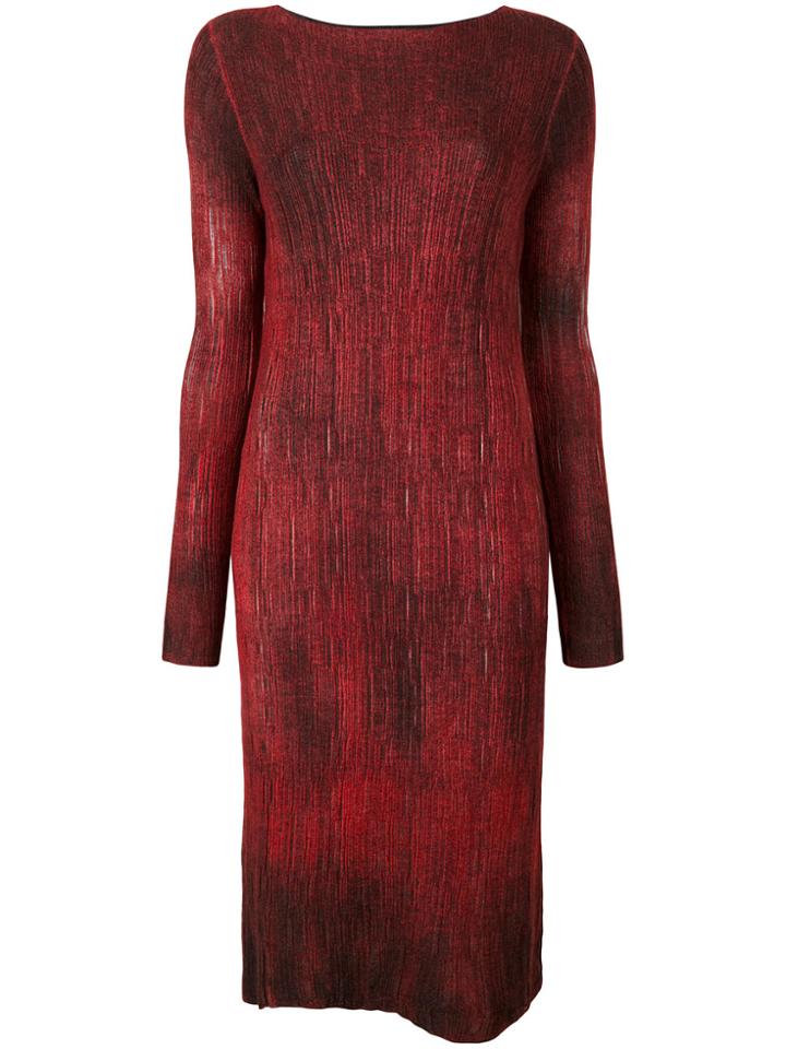 Avant Toi Boat Neck Dress - Red
