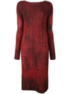 Avant Toi Boat Neck Dress - Red