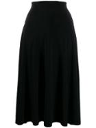 Norma Kamali Flared Midi Skirt - Black