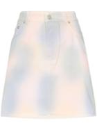 Ganni Shiloh Tie-dye Denim Mini Skirt - 981 Rainbow