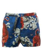 Gucci Bengal Print Swim Shorts - Blue