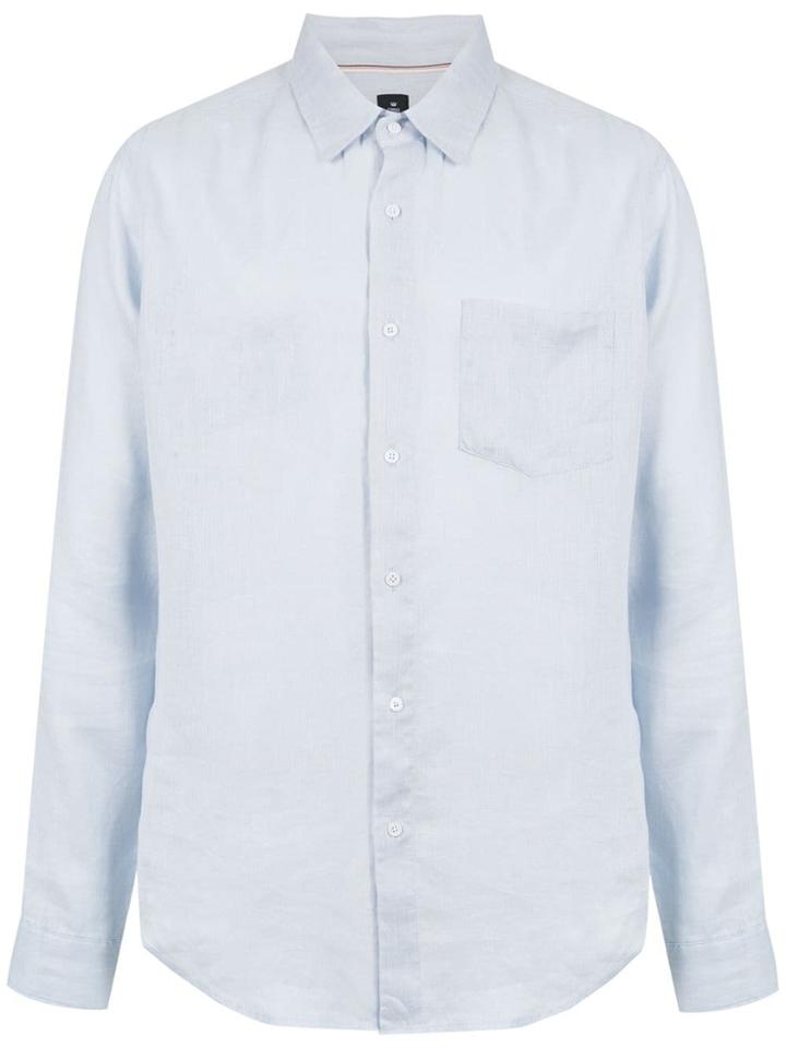 Osklen Long Sleeved Linen Top - Blue