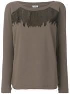 Liu Jo Sequin Detail Sweatshirt - Brown