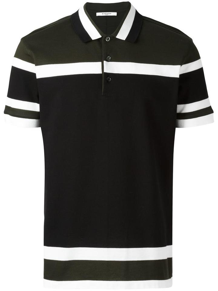 Givenchy Cuban-fit Paneled Polo Shirt, Men's, Size: Small, Green, Cotton