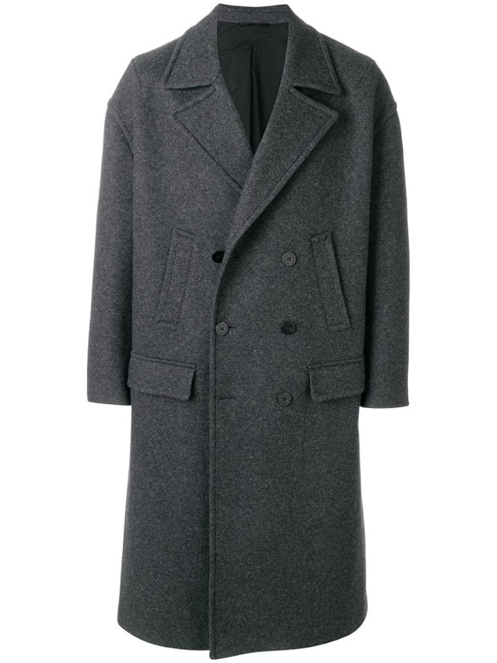 Neil Barrett Double Breasted Coat - Grey