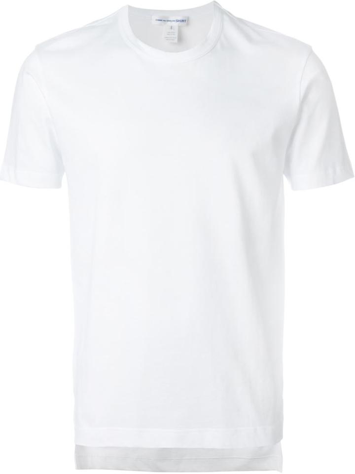 Comme Des Garçons Shirt Round Neck T-shirt, Men's, Size: S, White, Cotton