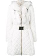 Liu Jo Quilted Zipped Parka - White