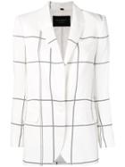 Equipment Checked Blazer - White