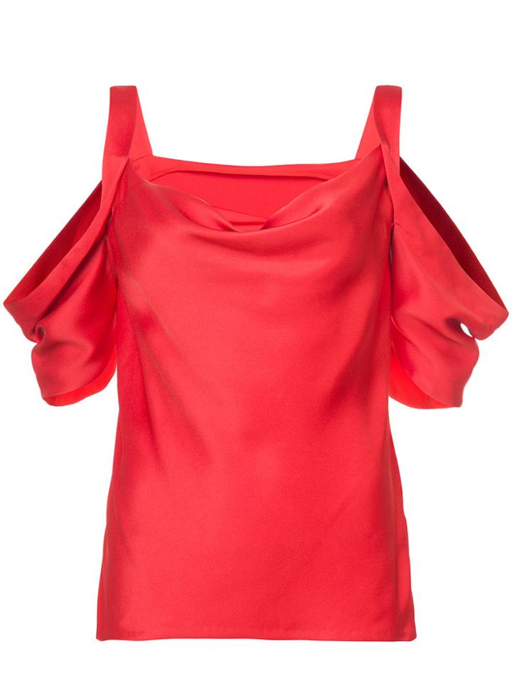 Jason Wu Cold Shoulder Blouse - Red