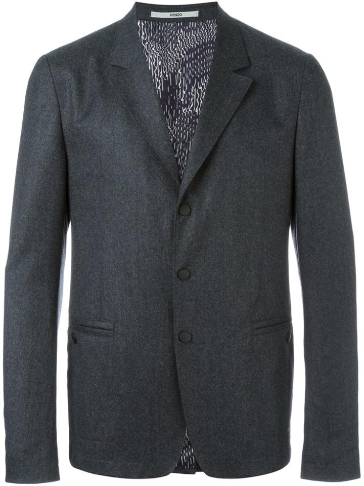 Kenzo Three Button Blazer - Grey