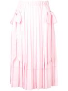Simone Rocha Pleated Midi Skirt - Pink