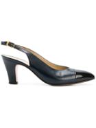 Salvatore Ferragamo Pre-owned Contrast Toe Slingback Pumps - Blue