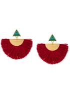 Katerina Makriyianni Fringe Earrings - Red
