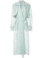Materiel Long Transparent Trench Coat - Blue