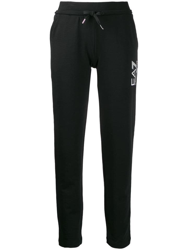 Ea7 Emporio Armani Tapered Track Trousers - Black