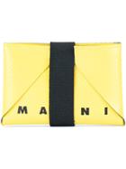 Marni Elasticated Band Cardholder - Yellow