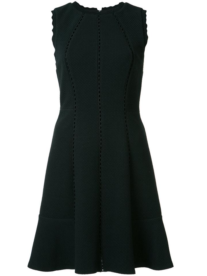 Rebecca Taylor Flared Dress, Women's, Size: 10, Black, Polyester/spandex/elastane