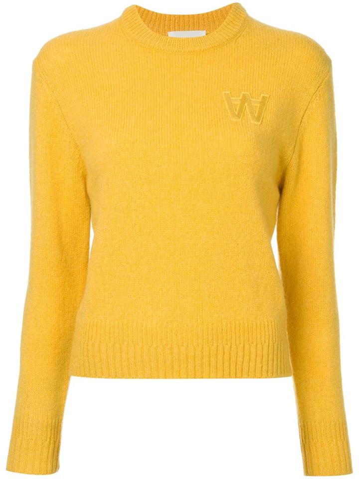 Wood Wood Knit Logo Jumper - Yellow & Orange