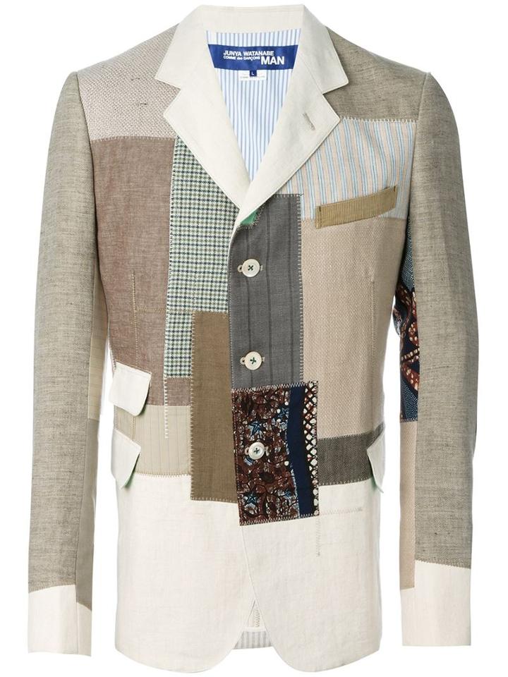 Junya Watanabe Comme Des Garçons Man Patchwork Blazer, Men's, Size: Medium, Cotton/hemp/other Fibres