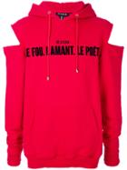 Icosae Printed Hoodie - Red