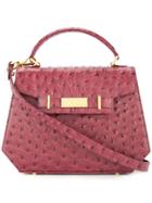 Rula Galayini Lily Ostrich Mini Satchel - Red