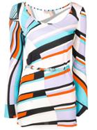 Emilio Pucci Shell Print Belted Long-sleeved Top - Purple