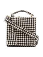Natasha Zinko Black And White Tweed Wool Box Bag