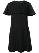 Givenchy Short Sleeve Cape Dress - Black