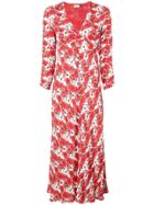 Rixo London Diana Floral Print Dress - Red