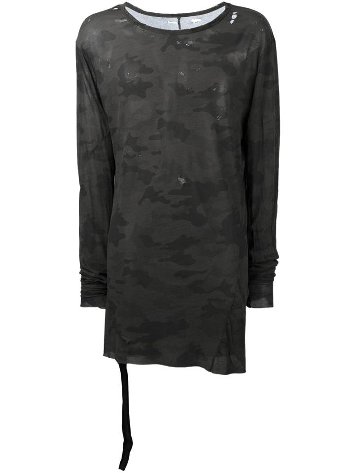 Unravel Distressed Camouflage T-shirt