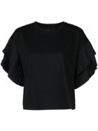 Robert Rodriguez Studio Giulia Pleated Sleeve T-shirt - Black
