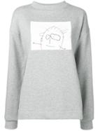 Plan C Front Drawing Sweatshirt - Grey