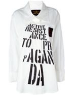 Vivienne Westwood Anglomania Motto Print Shirt, Women's, Size: 38, White, Cotton