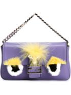 Fendi Micro 'baguette' Crossbody Bag, Women's, Pink/purple, Leather