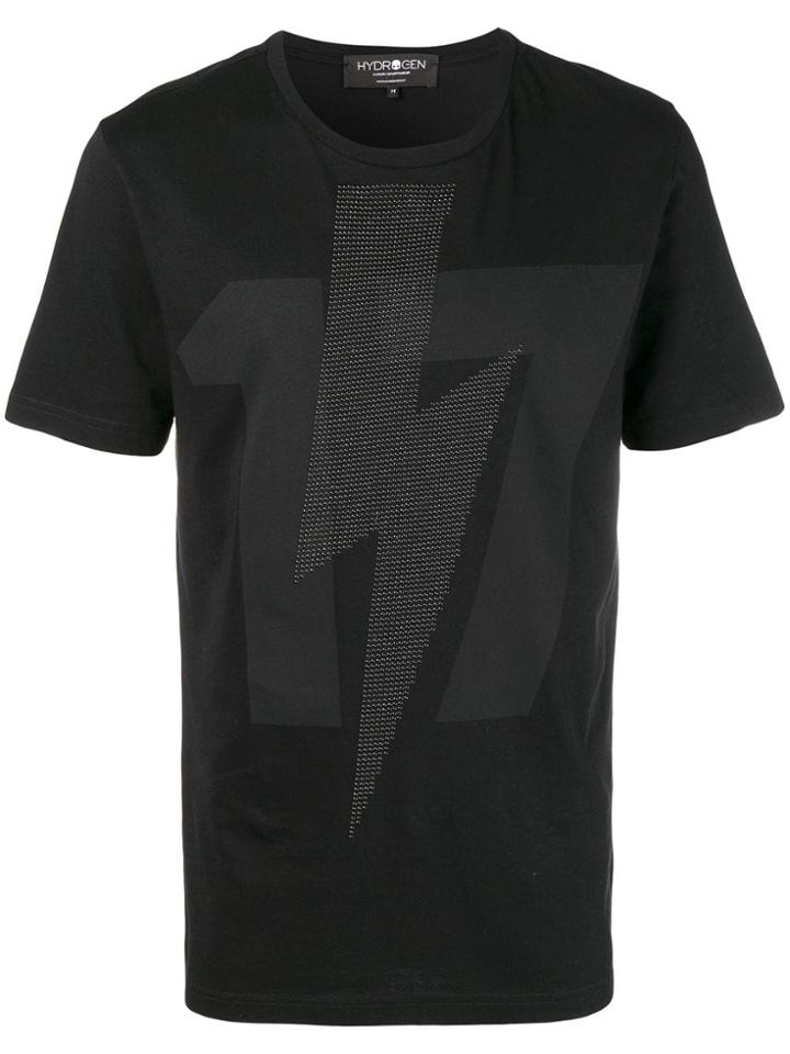 Hydrogen Studded Logo T-shirt - Black
